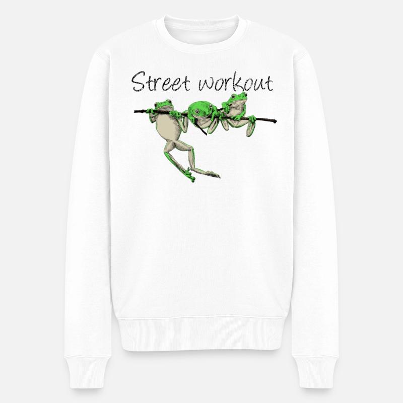 street workout - Männer Premium Bio Pullover - Weiß