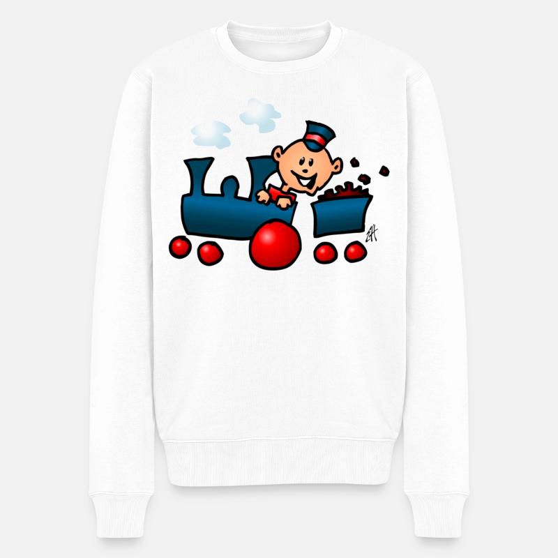 Zug - Männer Premium Bio Pullover - Weiß