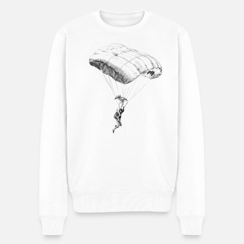 parachuting - Pull Premium bio Homme - blanc