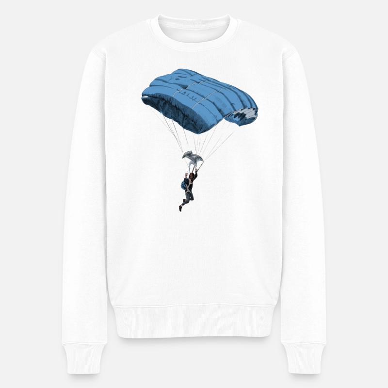 parachuting - Pull Premium bio Homme - blanc