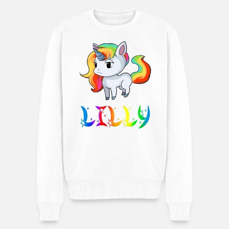 Lilly Einhorn - Pull Premium bio Homme - blanc