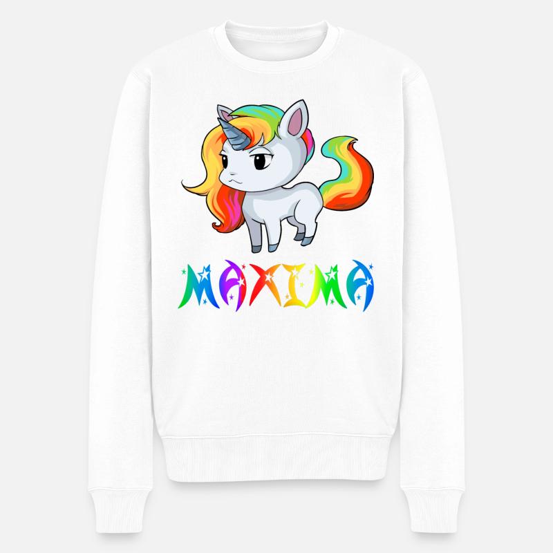 maxima Einhorn - Pull Premium bio Homme - blanc