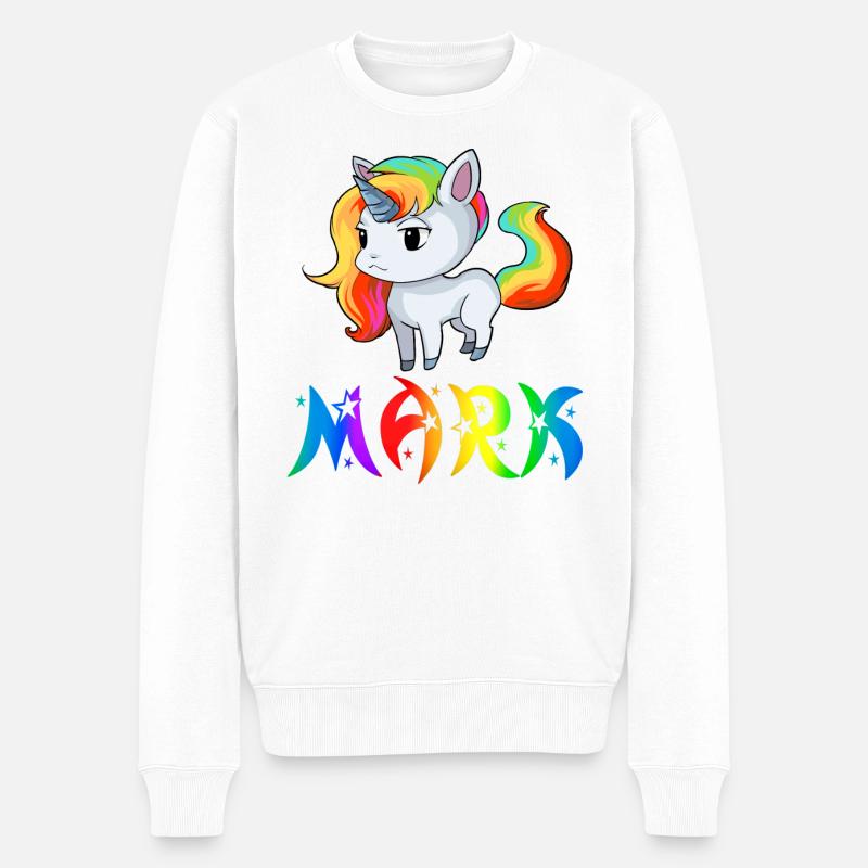 Einhorn Mark - Pull Premium bio Homme - blanc