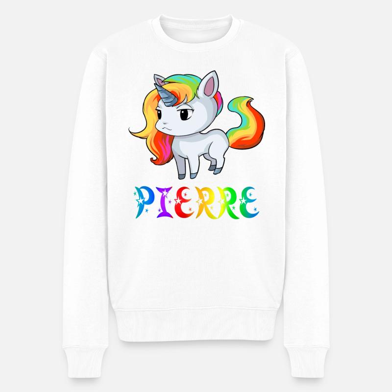 Einhorn Pierre - Pull Premium bio Homme - blanc