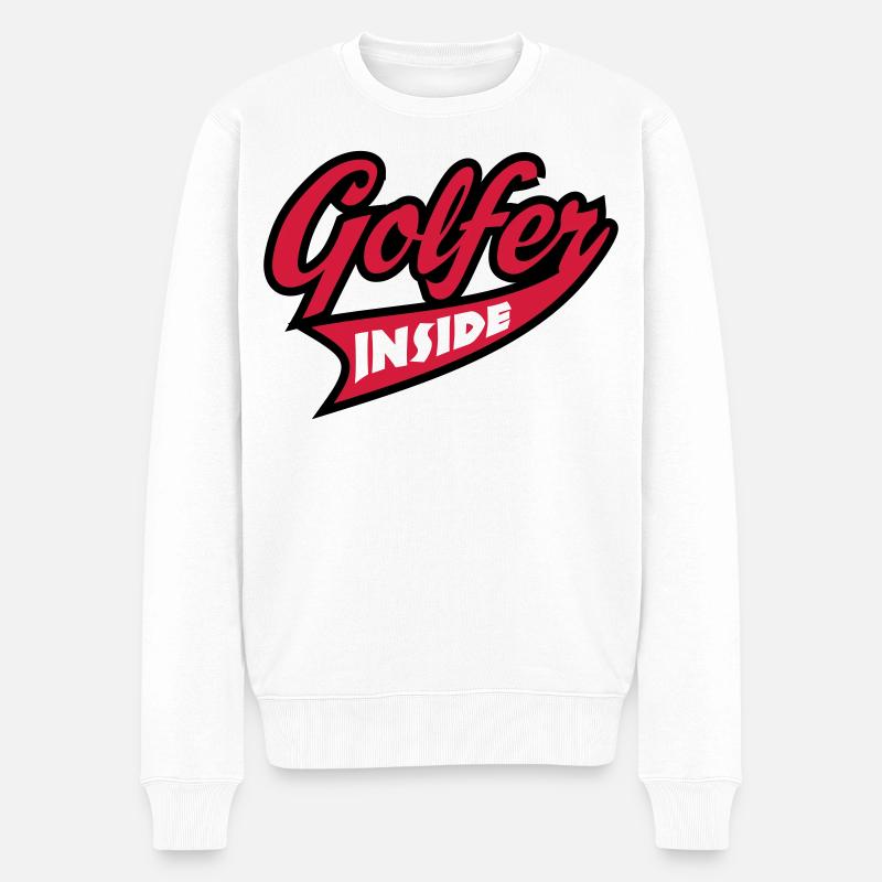 Golf - Männer Premium Bio Pullover - Weiß