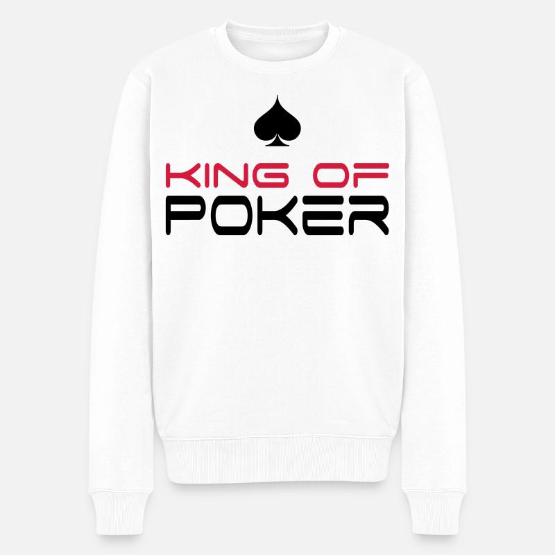 Poker - Männer Premium Bio Pullover - Weiß