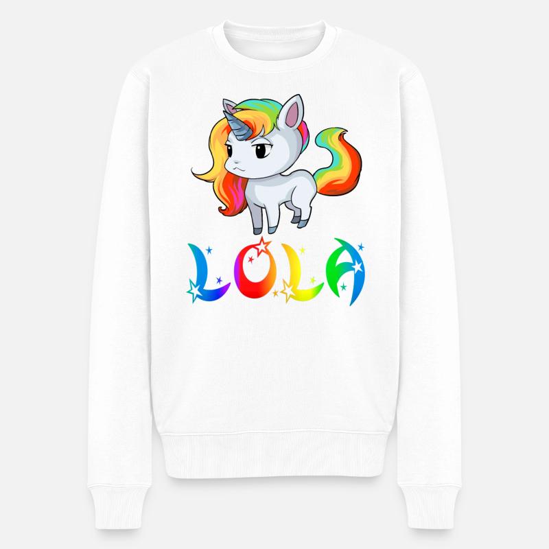Unicorn Lola - Pull Premium bio Homme - blanc