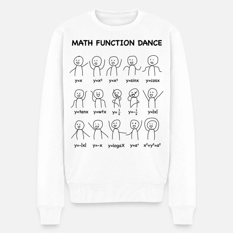 The 'Math Function Dance' (Nerd-Shirt) - Männer Premium Bio Pullover - Weiß