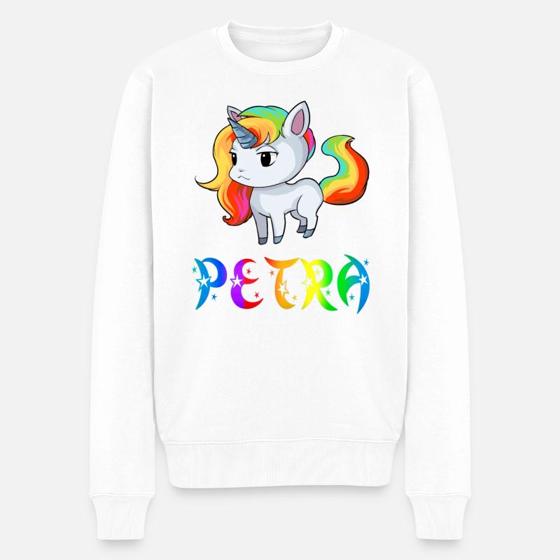 Unicorn Petra - Pull Premium bio Homme - blanc