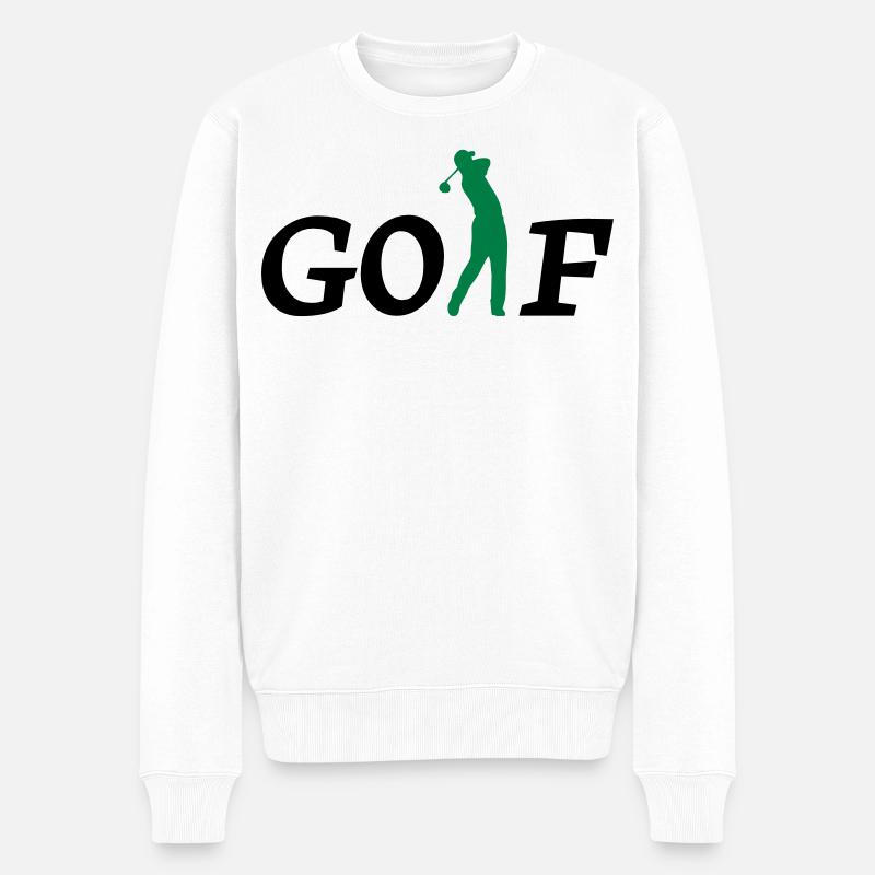 Golf - Männer Premium Bio Pullover - Weiß