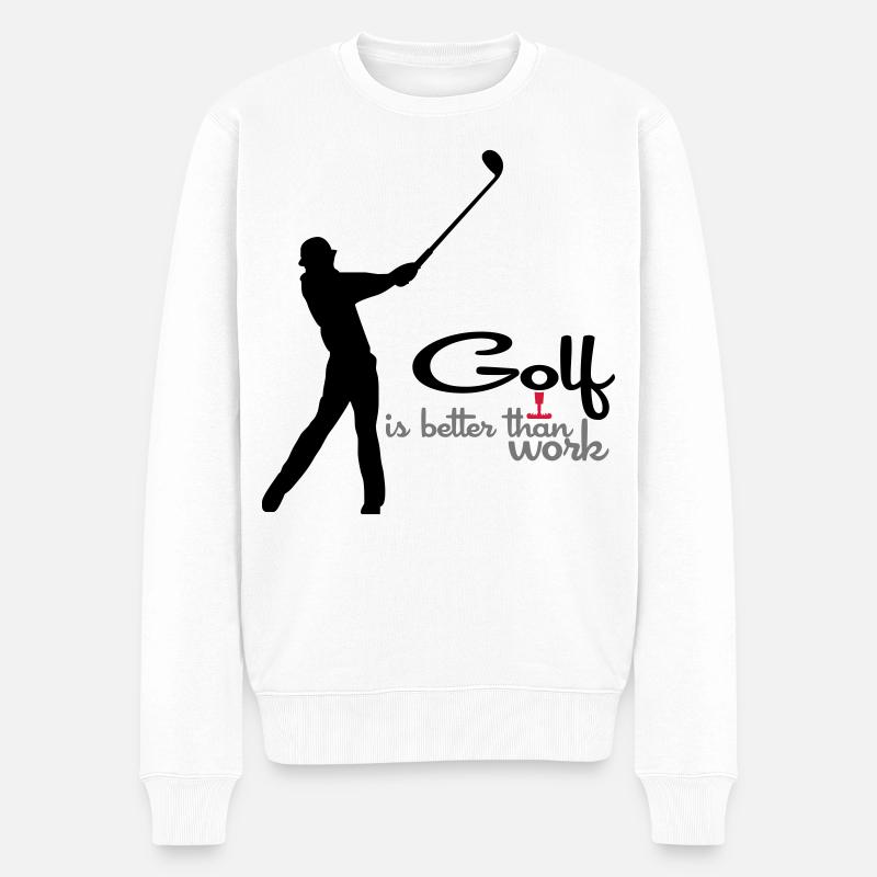 Golf - Männer Premium Bio Pullover - Weiß