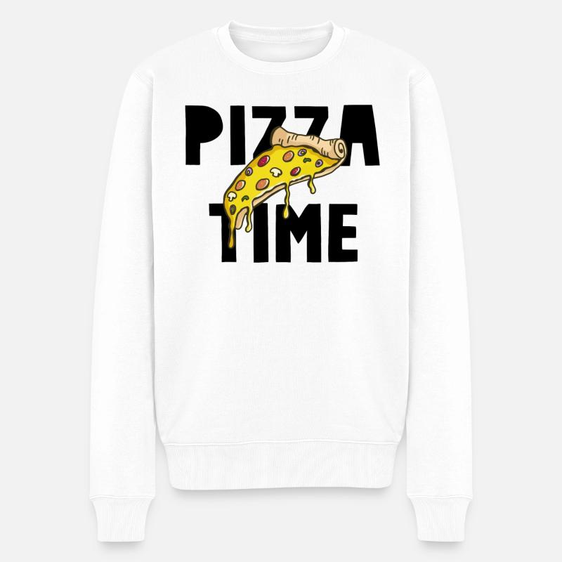 Pizza Time - Pull Premium bio Homme - blanc
