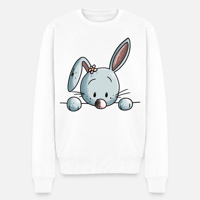 petit lapin doux - Lapin - Lapin - BD - Pull Premium bio Homme - blanc