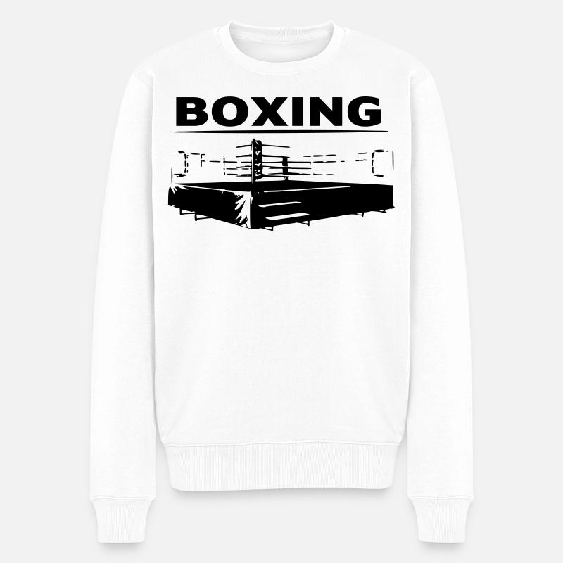 Boxing | Boxring - Männer Premium Bio Pullover - Weiß
