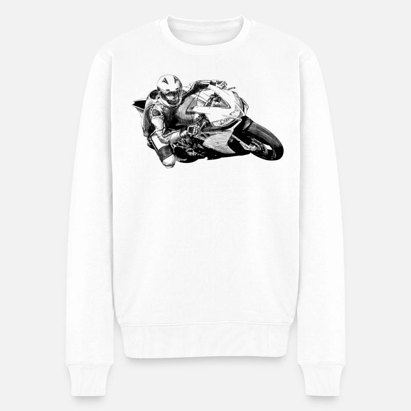 Motorcycle - Pull Premium bio Homme - blanc
