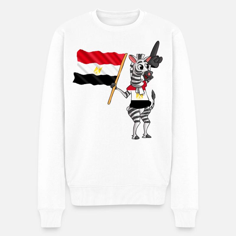 Egyptiens Zebra - Pull Premium bio Homme - blanc