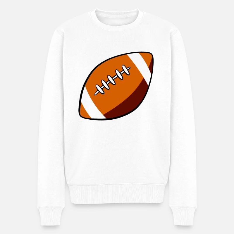 rugby - Men's Premium Organic Jumper - white