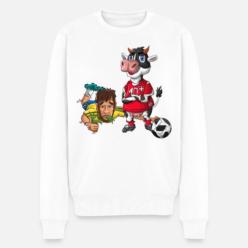 Brasilien Schweiz - Männer Premium Bio Pullover - Weiß