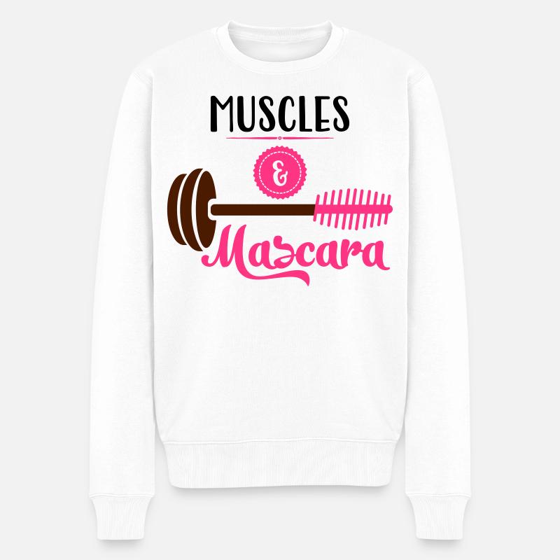 Fitness - Männer Premium Bio Pullover - Weiß