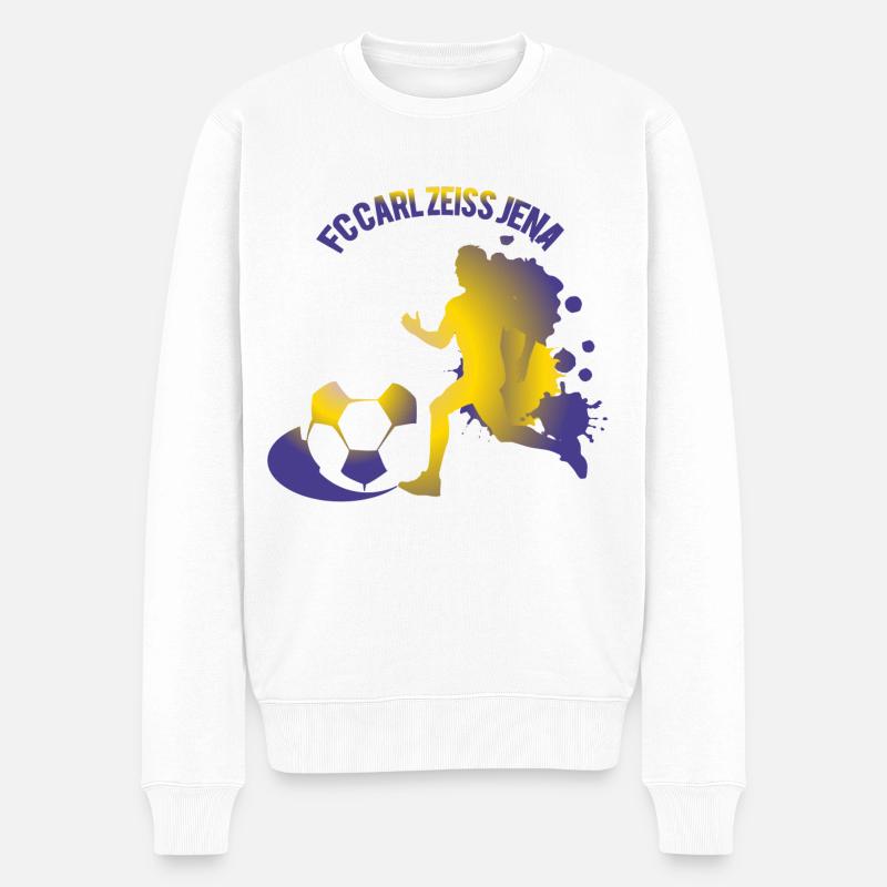 FC Carl zeiss Jena - Männer Premium Bio Pullover - Weiß