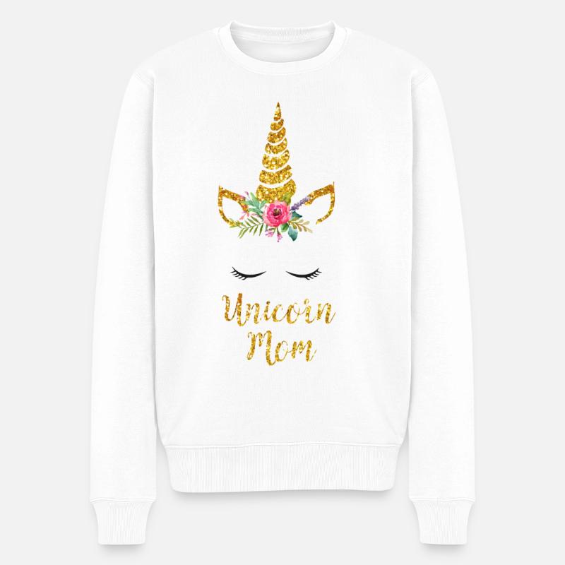 Licorne Maman - Pull Premium bio Homme - blanc