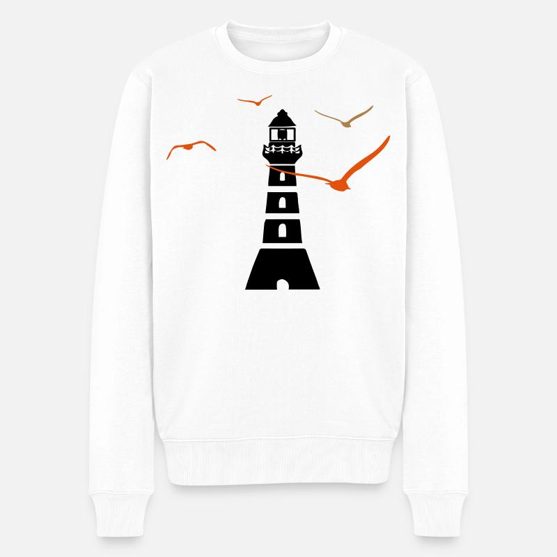 Phare | Navigation | Mer - Pull Premium bio Homme - blanc