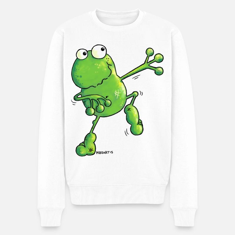 "Arthur" -Grenouille -Dessin animé - Pull Premium bio Homme - blanc