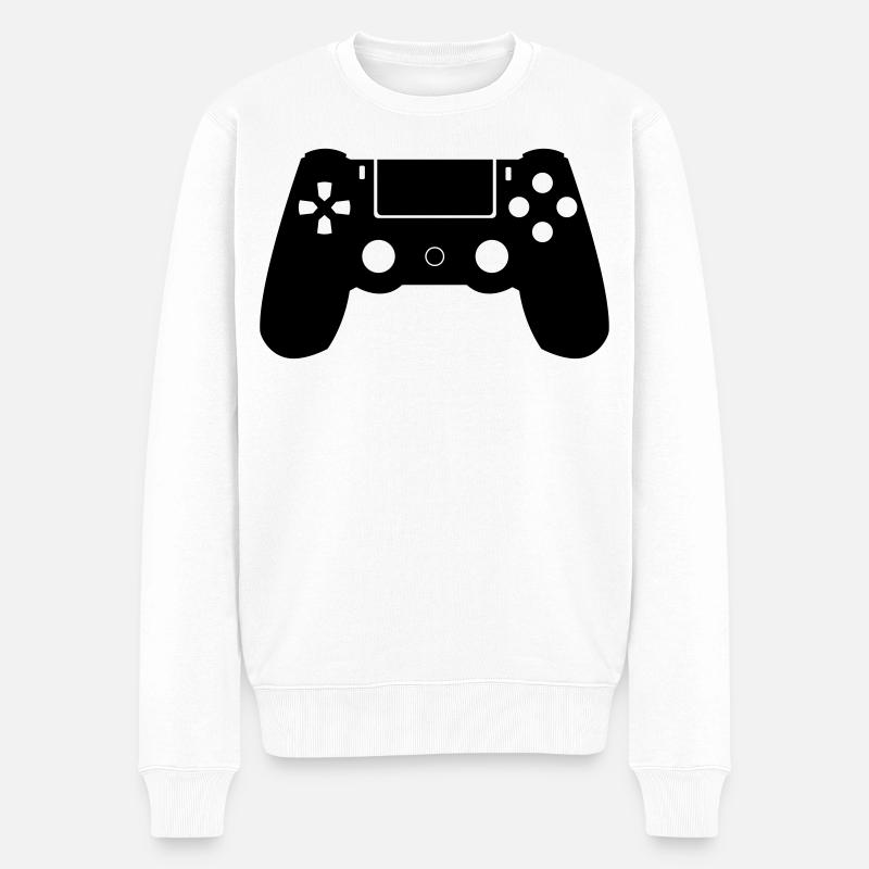 Controller - Men's Premium Organic Jumper - white
