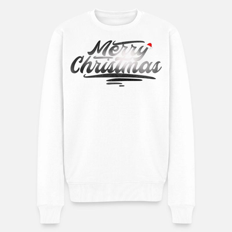 Christmas Weihnachten Geschenk trend - Männer Premium Bio Pullover - Weiß