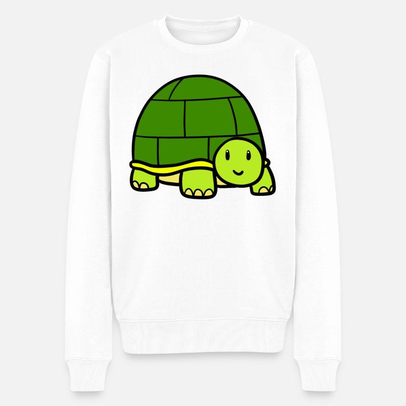 Kleine Schildkröte - Männer Premium Bio Pullover - Weiß