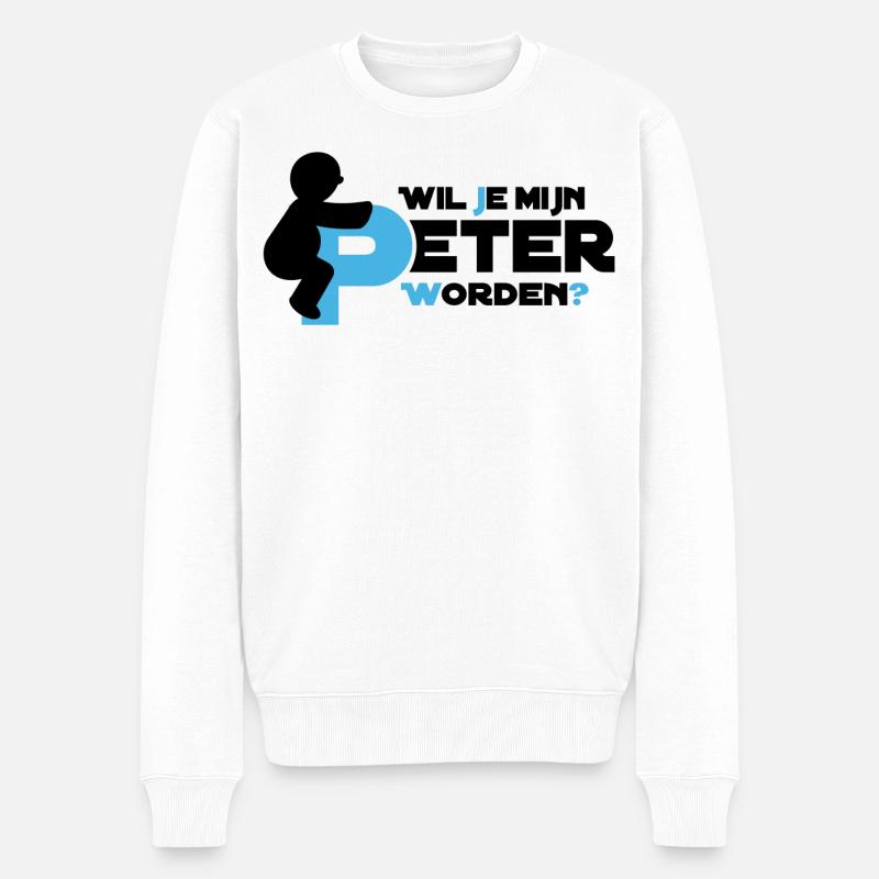 Peter weiß - Männer Premium Bio Pullover - Weiß