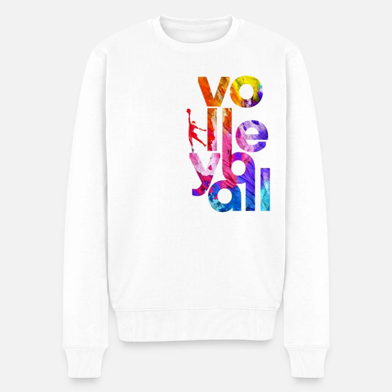 Volleyball handball sport gift - Pull Premium bio Homme - blanc