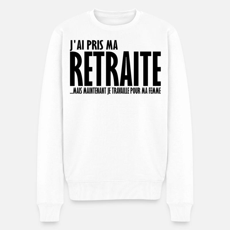 J'ai pris ma retraite - Pull Premium bio Homme - blanc