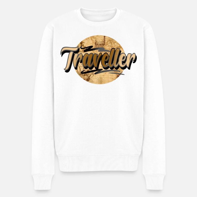 Traveller - Pull Premium bio Homme - blanc
