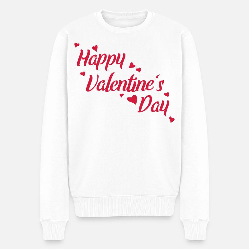 Saint Valentin - Pull Premium bio Homme - blanc