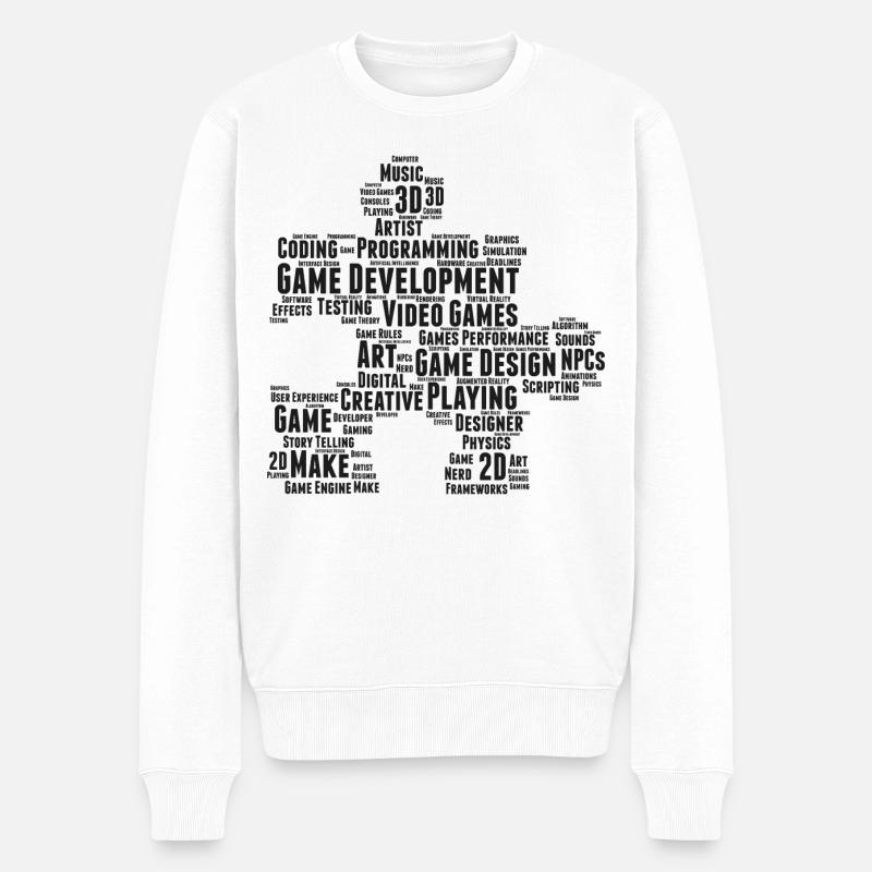 Game Dev - Pull Premium bio Homme - blanc