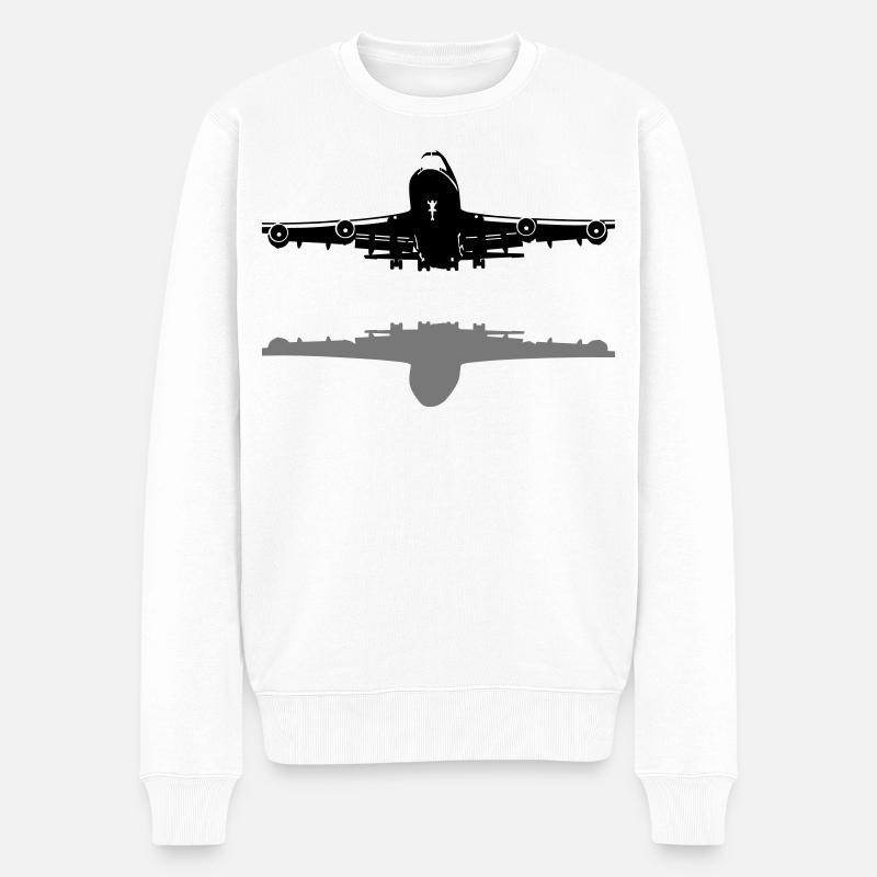 747 - Männer Premium Bio Pullover - Weiß