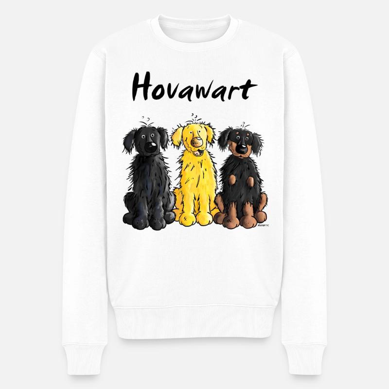 Hovawart - Hovi - Hund - Männer Premium Bio Pullover - Weiß