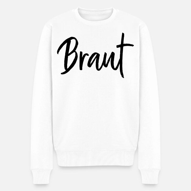 Braut Polterabend Junggesellenabschied - Männer Premium Bio Pullover - Weiß