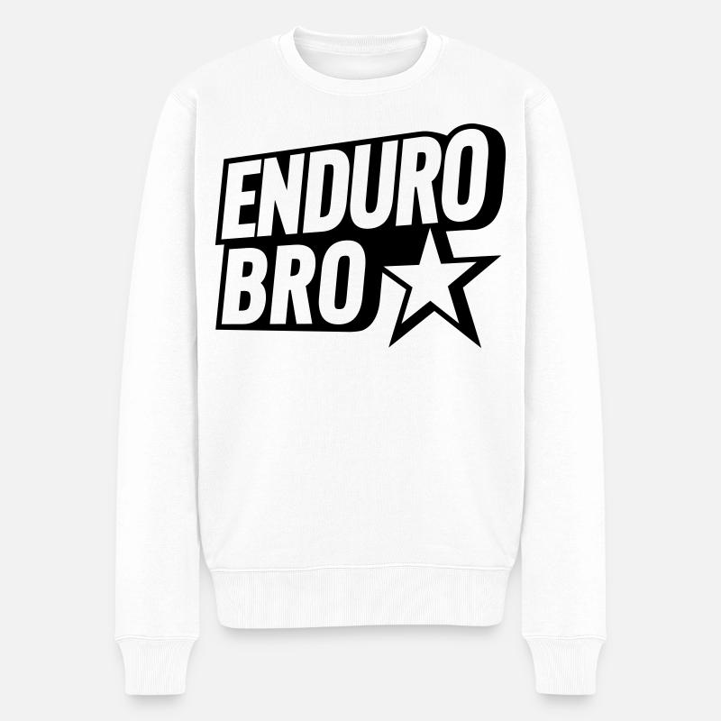 Enduro Bro simple - Pull Premium bio Homme - blanc