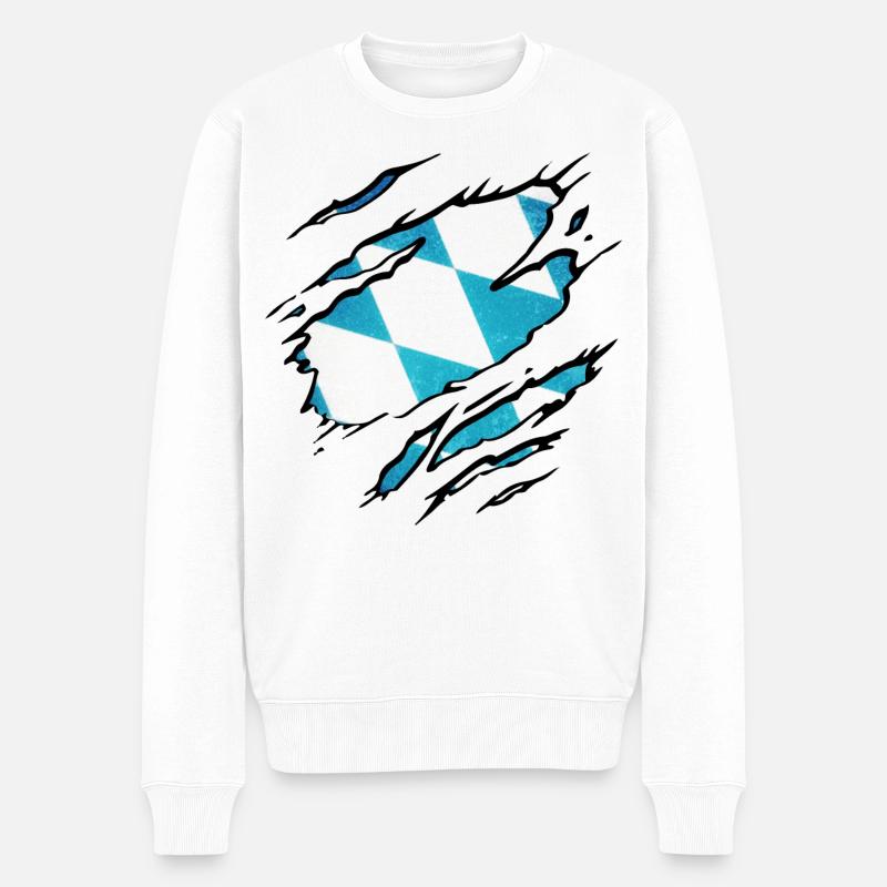 Bayern - Männer Premium Bio Pullover - Weiß