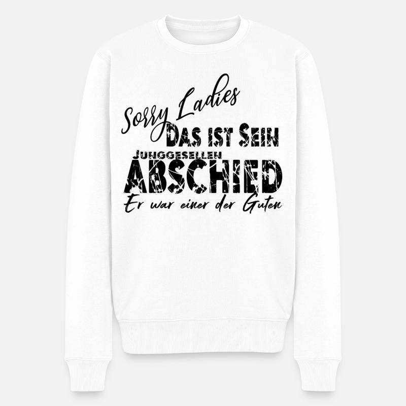 Junggessellenabschied Maenner Geschenk - Männer Premium Bio Pullover - Weiß