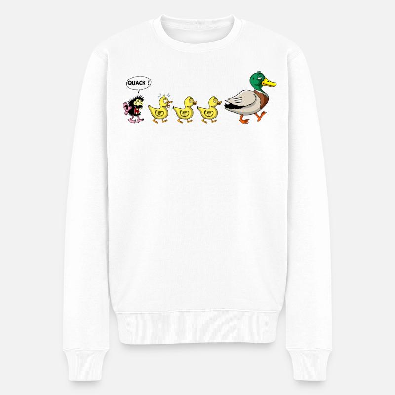 Das hässliche Entlein - Männer Premium Bio Pullover - Weiß