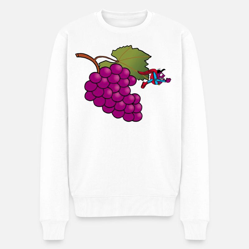 Raisin super héros ! - Pull Premium bio Homme - blanc