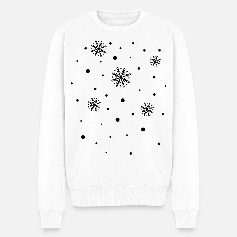 Flocons de neige, les flocons de neige - Pull Premium bio Homme - blanc