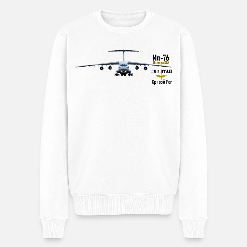 IL-76 - Männer Premium Bio Pullover - Weiß