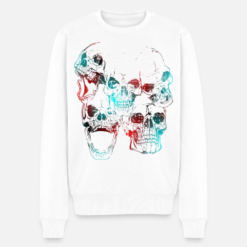 crâne - Pull Premium bio Homme - blanc