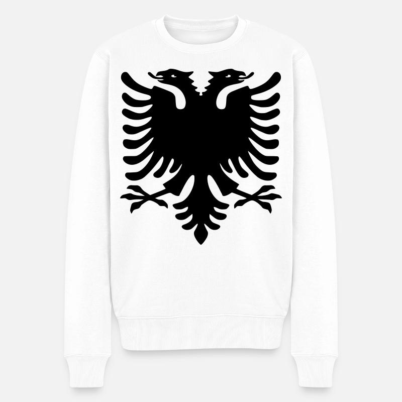 albania_2019 - Männer Premium Bio Pullover - Weiß