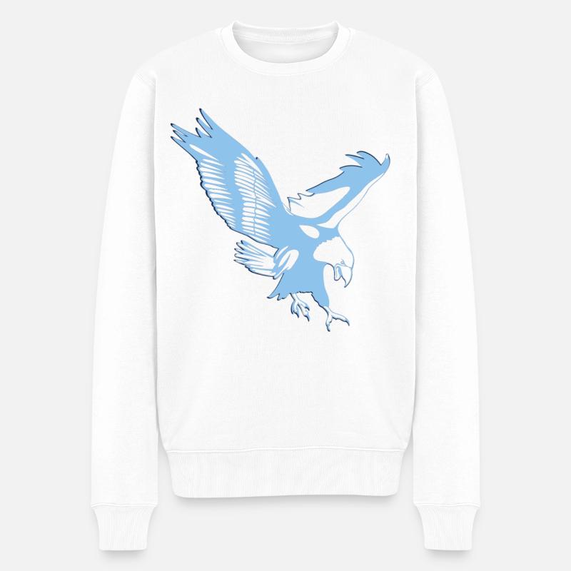 Eagle Latium Design für T-Shirts und andere Access - Männer Premium Bio Pullover - Weiß