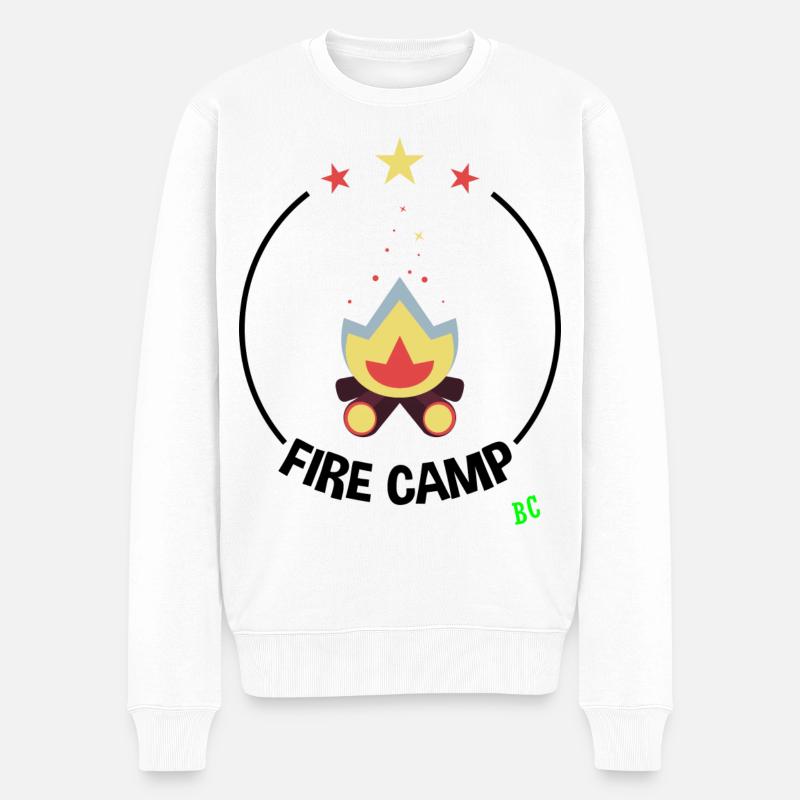 Camp de feu - Pull Premium bio Homme - blanc